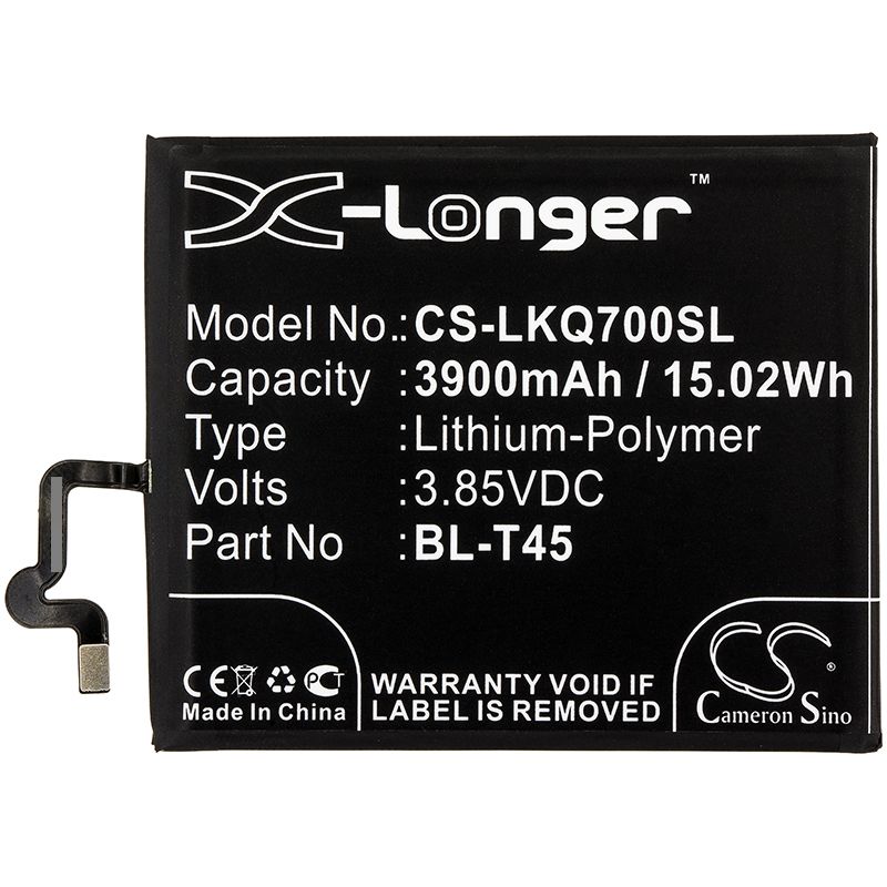 Li-polymer Battery Fits Lg, Lm-q730n, Q70 3.85v, 3900mah Mobile & SmartPhone Cameron Sino Technology Limited