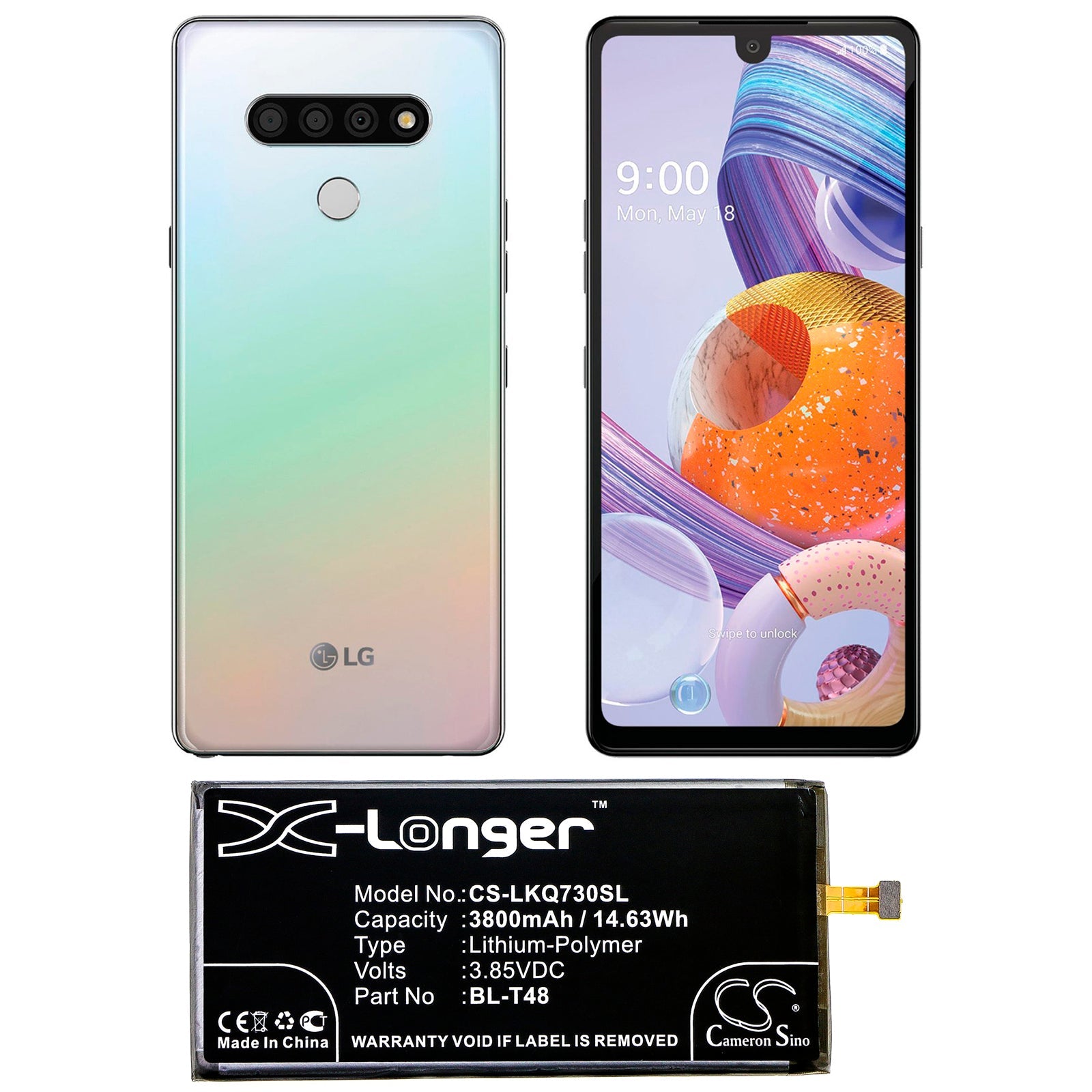 Li-Polymer Battery fits Lg, Lmq730am4, Lmq730am4a 3.85V, 3800mAh Mobile & SmartPhone Cameron Sino Technology Limited