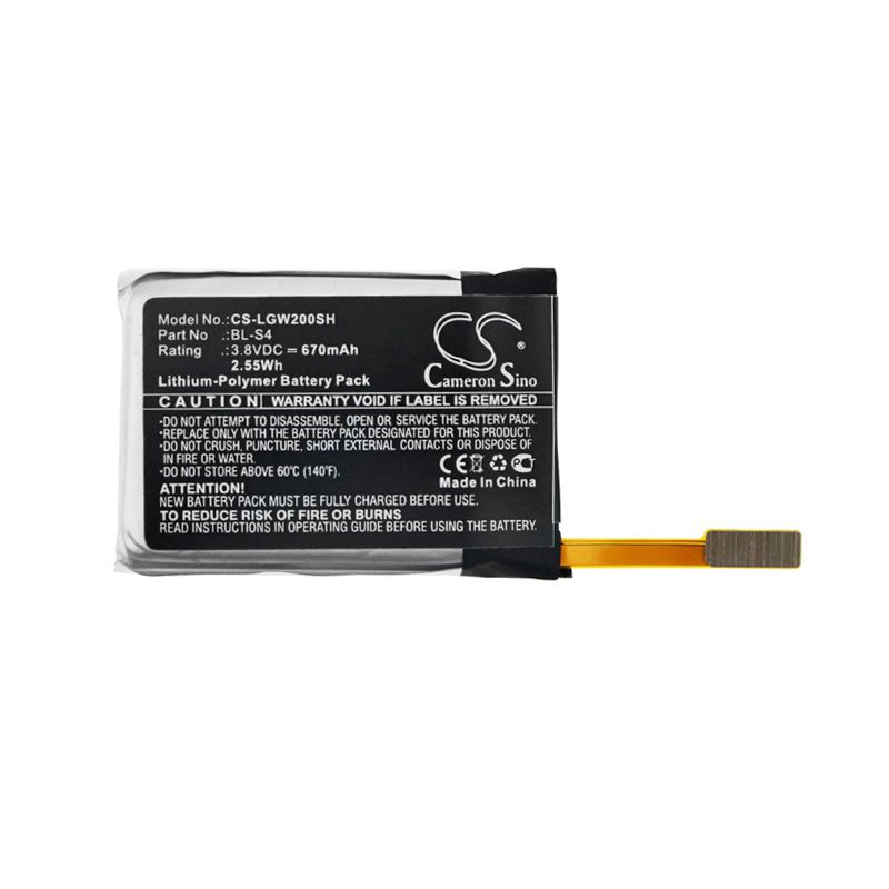 Li-Polymer Battery fits Lg, W200, Watch Urbane Lte 3.8V, 670mAh Smartwatch Cameron Sino Technology Limited