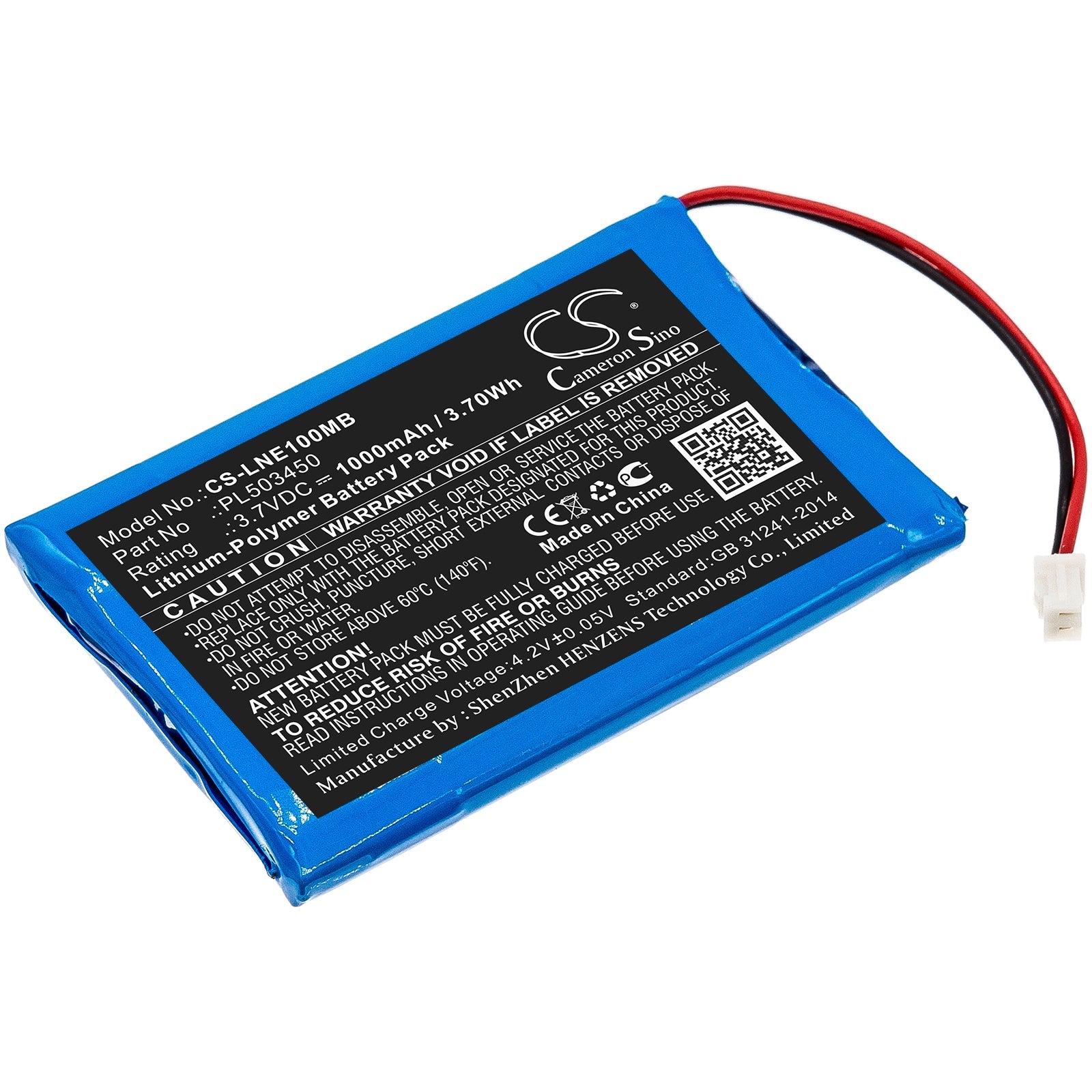 Li-Polymer Battery fits Luvion, Grand Elite 3.7V, 1000mAh BabyPhone Cameron Sino Technology Limited