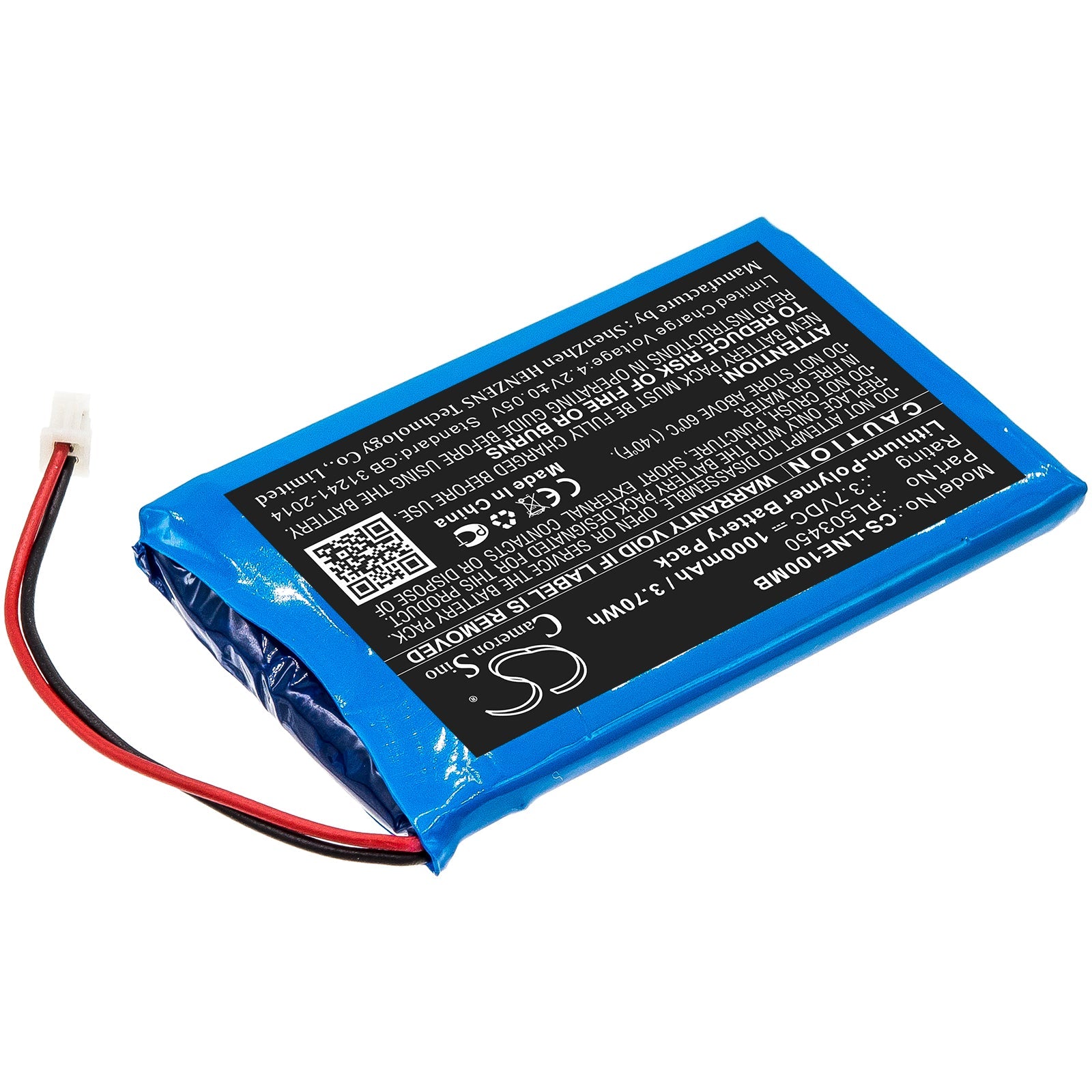 Li-Polymer Battery fits Luvion, Grand Elite 3.7V, 1000mAh BabyPhone Cameron Sino Technology Limited