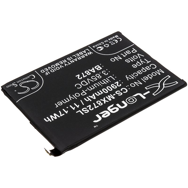 Li-Polymer Battery fits Meilan, 16x, M1872 3.85V, 2900mAh Mobile & SmartPhone Cameron Sino Technology Limited