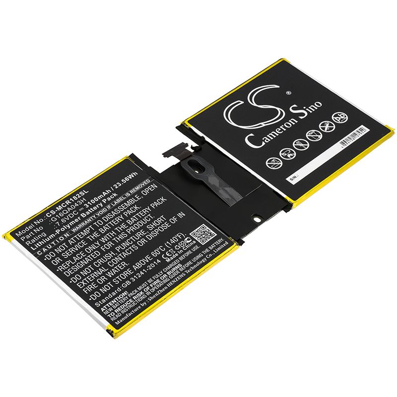 Li-Polymer Battery fits Microsoft, 1824, 4415y 7.6V, 3100mAh Tablet Cameron Sino Technology Limited