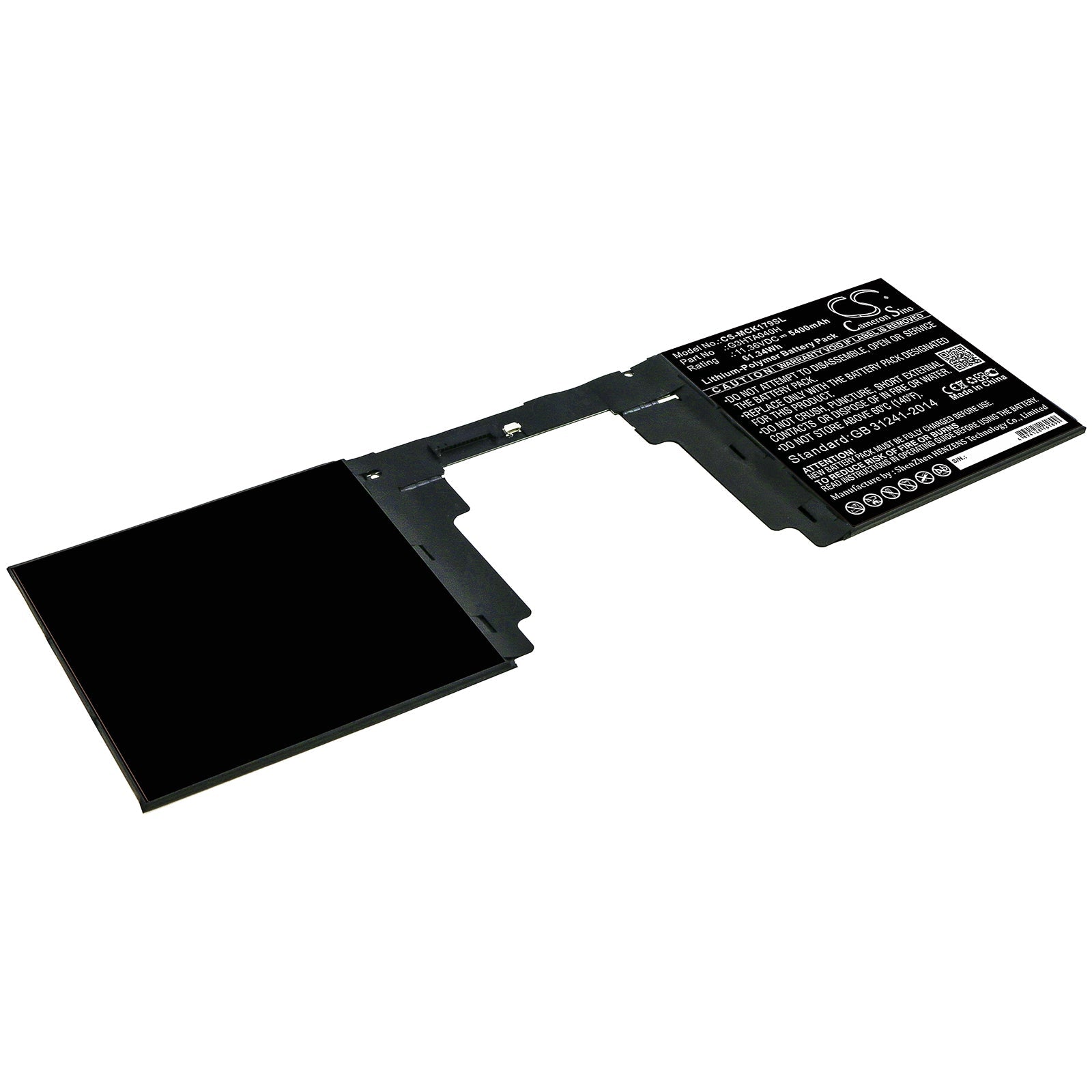 Li-Polymer Battery fits Microsoft, Surface Book 2nd 15" 1793 Keyboard 11.36V, 5400mAh Tablet Cameron Sino Technology Limited