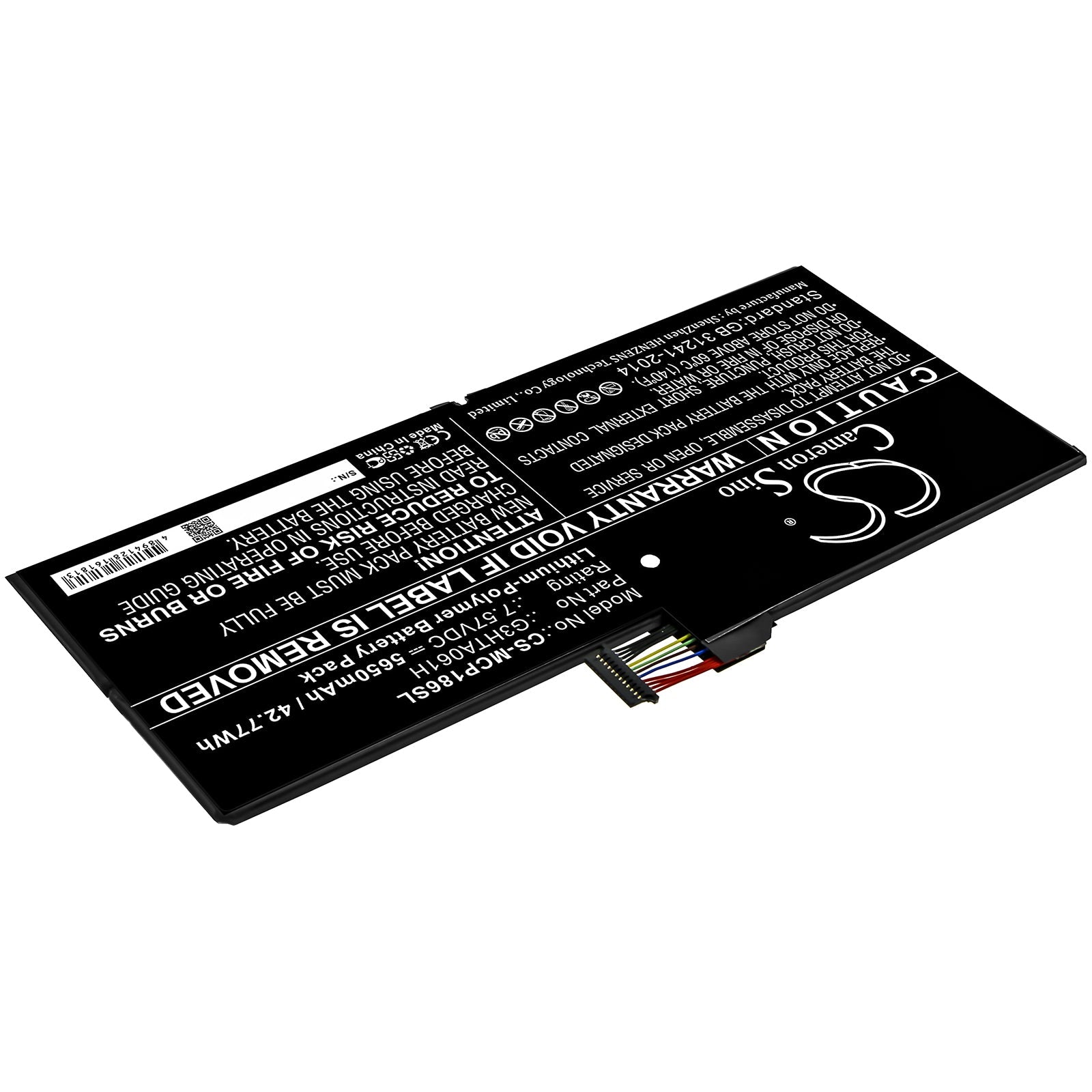 Li-Polymer Battery fits Microsoft, Surface Pro 7, Surface Pro 7 1866 7.57V, 5650mAh Tablet Cameron Sino Technology Limited