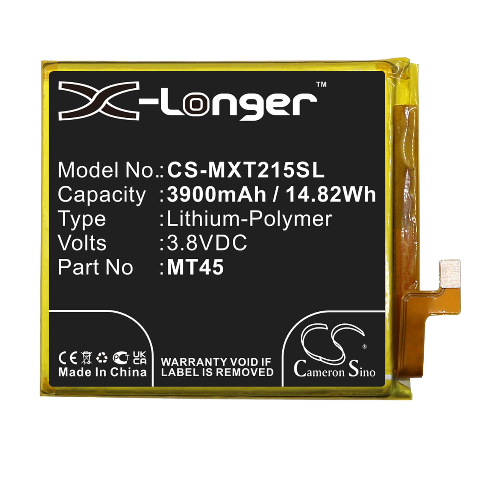 Li-Polymer Battery fits Motorola, Edge 20 Pro, Edge 20 Pro 5g 3.8V, 3900mAh / 14.82Wh Mobile & SmartPhone Cameron Sino Technology Limited