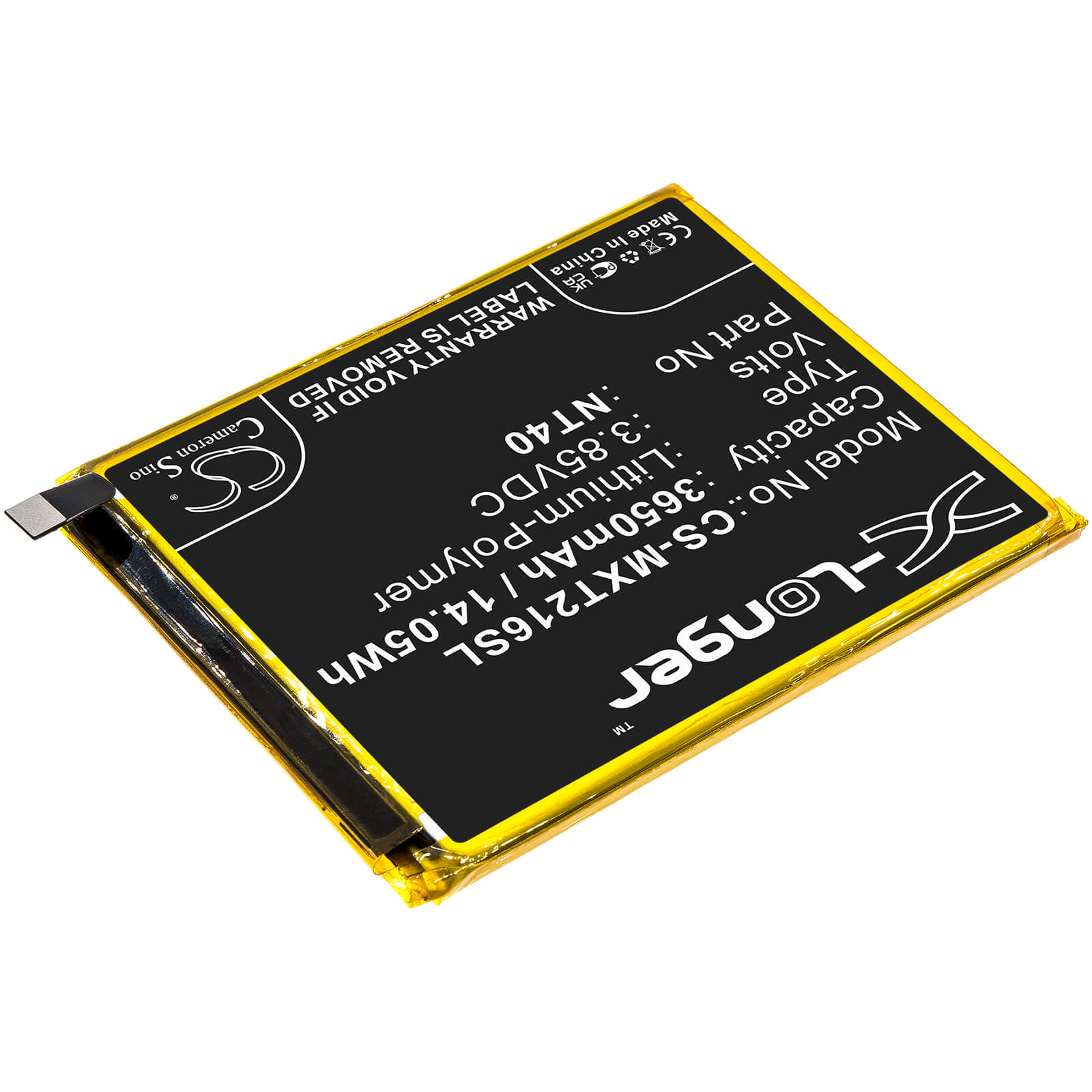 Li - Polymer Battery fits Motorola, G Pure 2021, Moto G Pure 3.85V, 3650mAh / 14.05Wh - Batterybuyer.ca