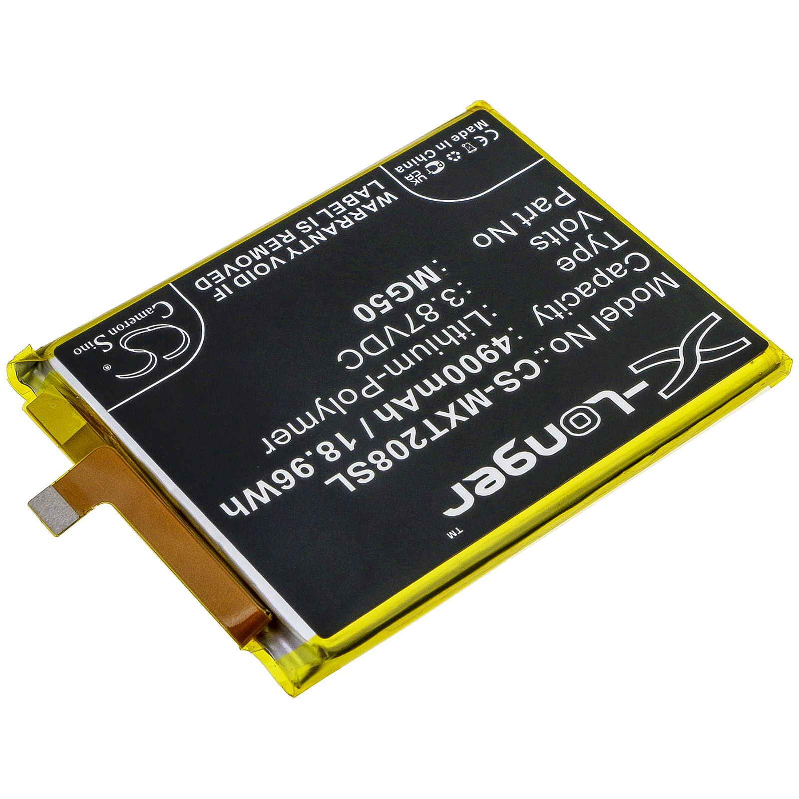 Li-Polymer Battery fits Motorola, Mg50 3.85V, 4900mAh Mobile & SmartPhone Cameron Sino Technology Limited