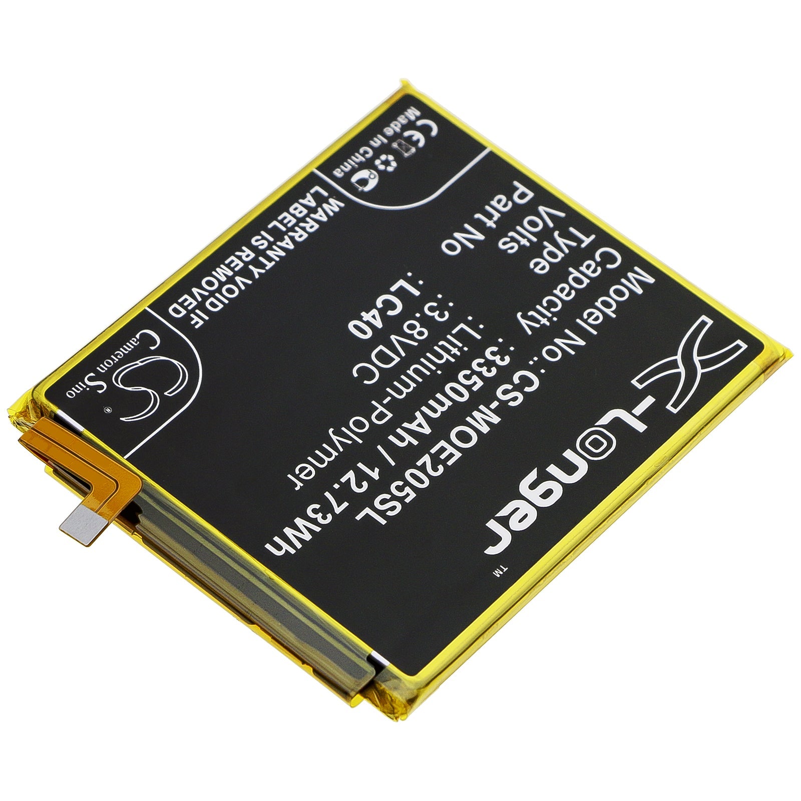 Li-Polymer Battery fits Motorola, Moto E 2020, Moto E7 3.8V, 3350mAh Mobile & SmartPhone Cameron Sino Technology Limited