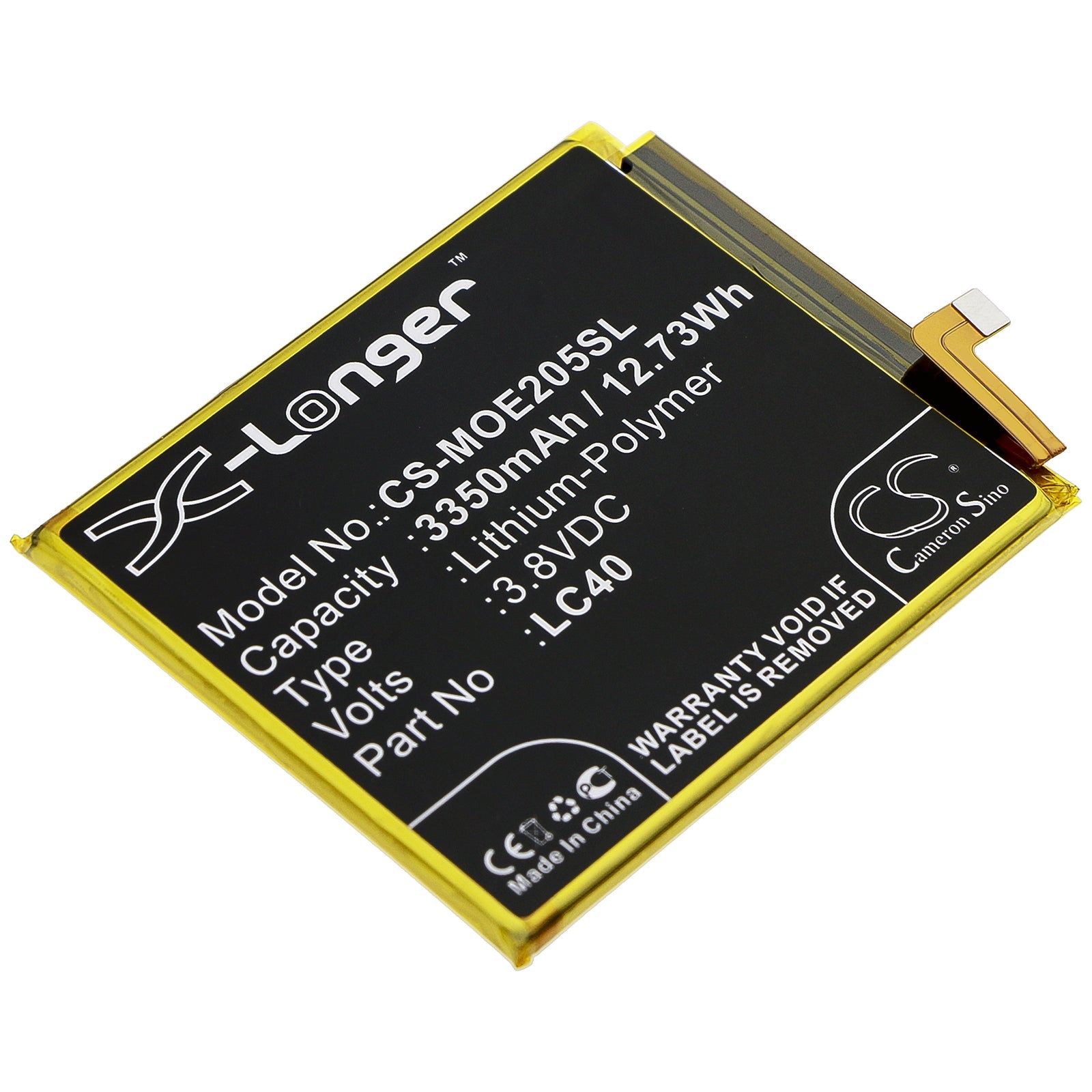 Li-Polymer Battery fits Motorola, Moto E 2020, Moto E7 3.8V, 3350mAh Mobile & SmartPhone Cameron Sino Technology Limited