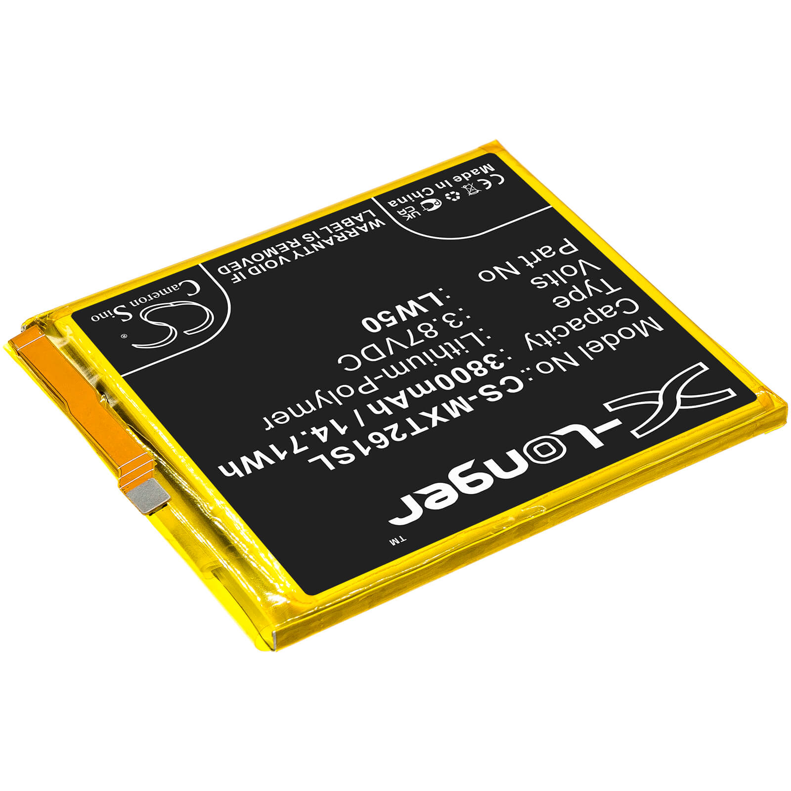 Li - Polymer Battery fits Motorola, Moto Edge Plus, Moto Edge+ 3.87V, 3800mAh / 14.71Wh - Batterybuyer.ca