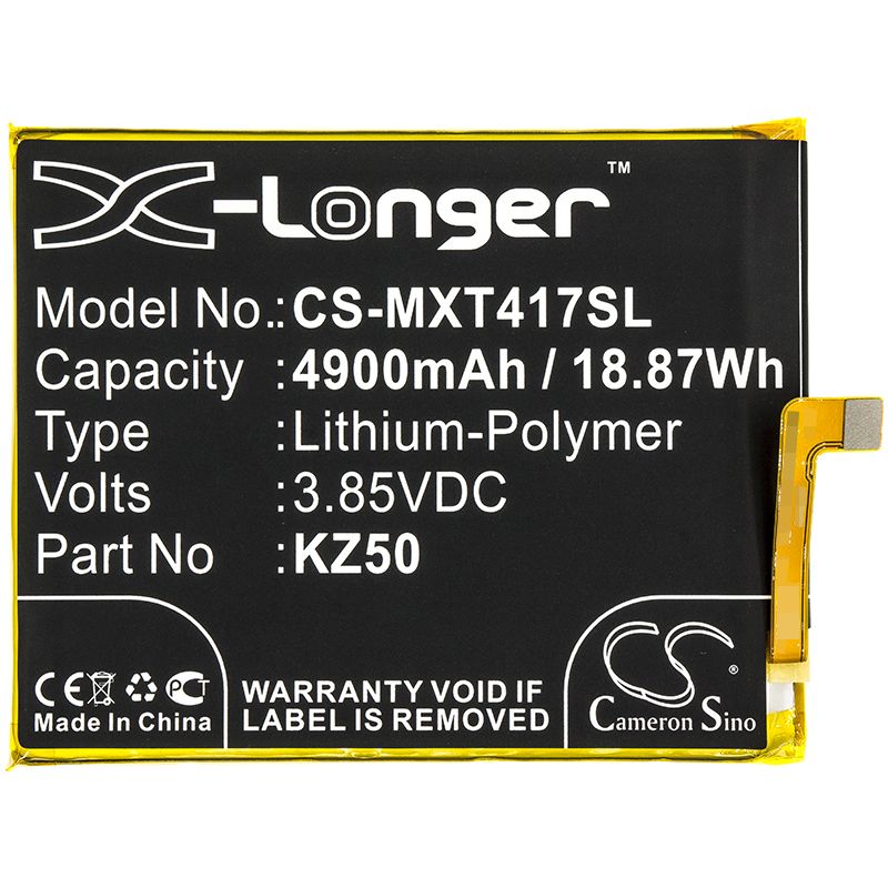 Li-Polymer Battery fits Motorola, Moto G Power, Pah30004 3.85V, 4900mAh Mobile & SmartPhone Cameron Sino Technology Limited