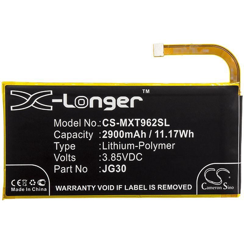 Li-Polymer Battery fits Motorola, Moto G7, Xt1962-1 3.85V, 2900mAh Mobile & SmartPhone Cameron Sino Technology Limited