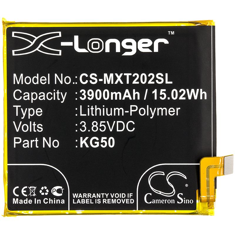 Li-Polymer Battery fits Motorola, Moto One Hyper, Xt2027 3.85V, 3900mAh Mobile & SmartPhone Cameron Sino Technology Limited