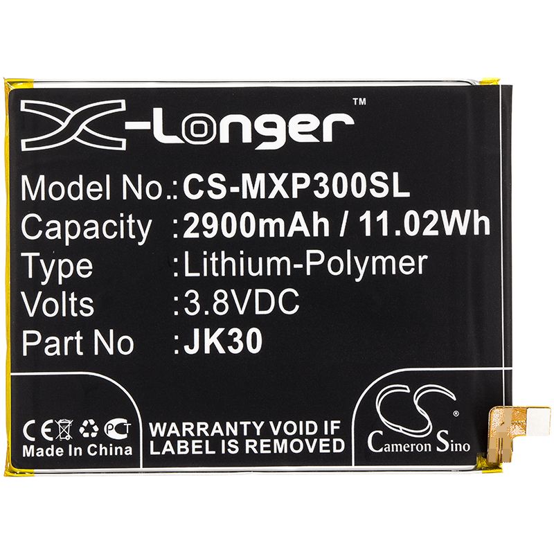 Li-Polymer Battery fits Motorola, Moto P30 3.8V, 2900mAh Mobile & SmartPhone Cameron Sino Technology Limited