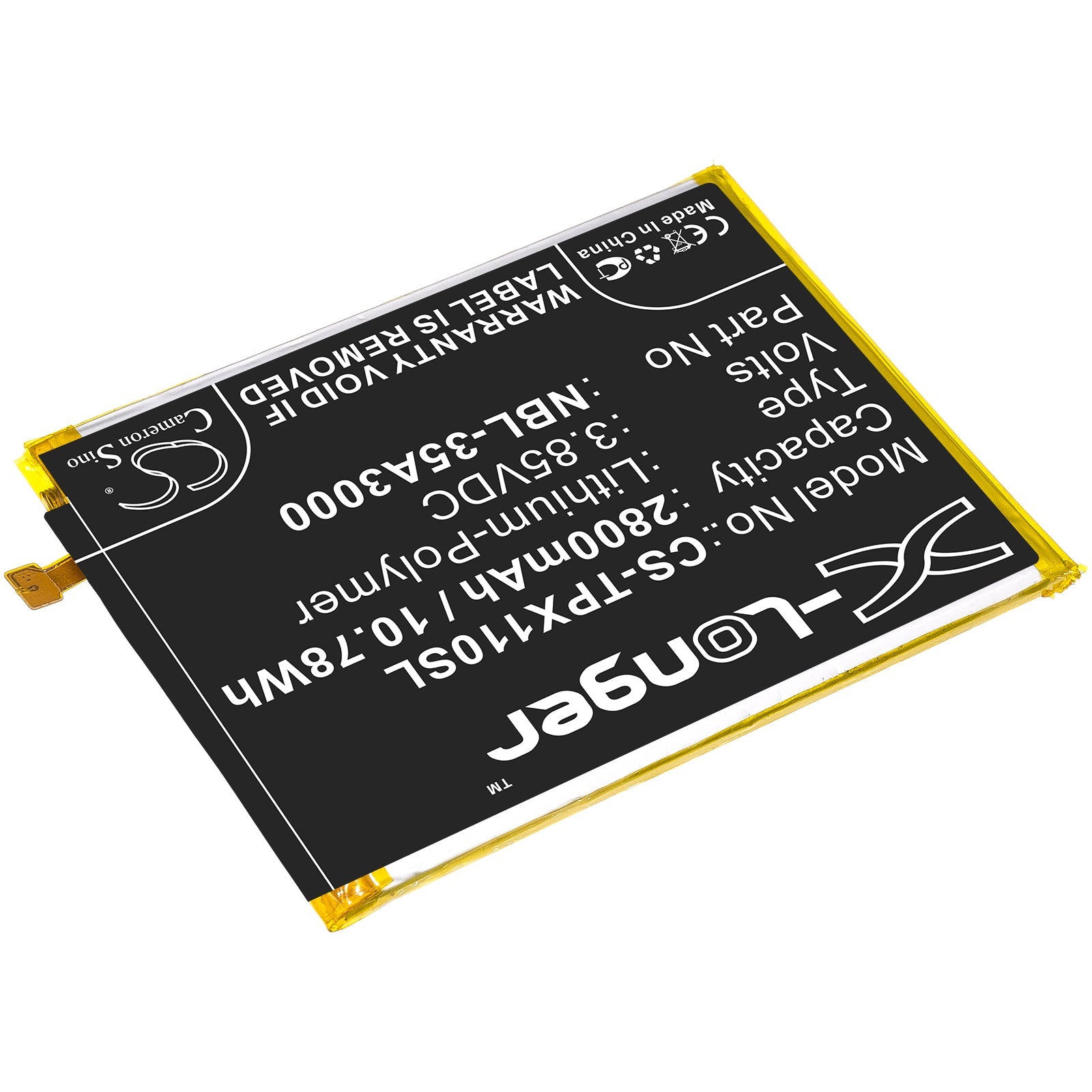 Li - Polymer Battery fits Neffos, Tp903a, X1 Max 3.85V, 2800mAh - Batterybuyer.ca