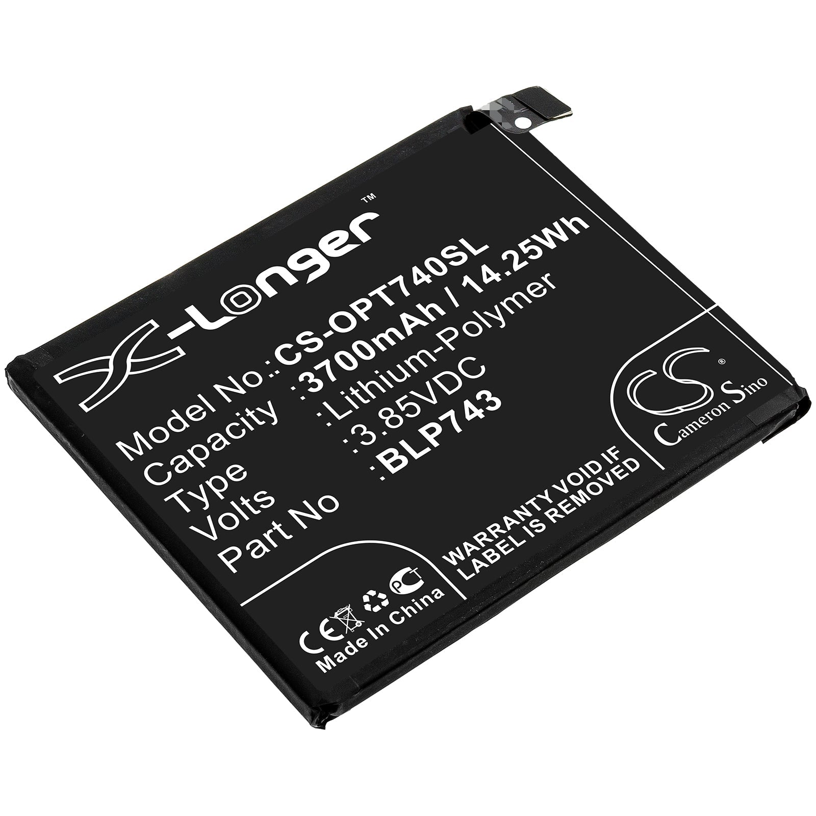 Li - Polymer Battery fits Oneplus, 7t, Hd1901 3.85V, 3700mAh - Batterybuyer.ca
