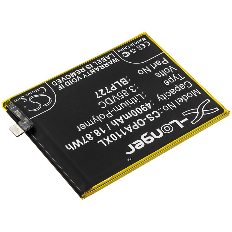 Li-Polymer Battery fits Oppo, A11x, Pchm00 3.85V, 4900mAh Mobile & SmartPhone Cameron Sino Technology Limited