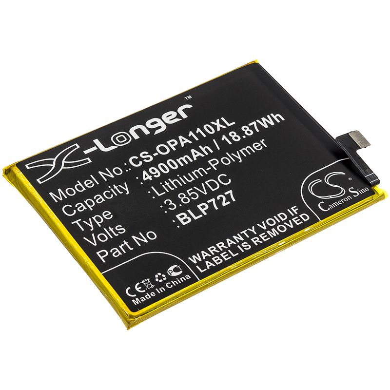 Li-Polymer Battery fits Oppo, A11x, Pchm00 3.85V, 4900mAh Mobile & SmartPhone Cameron Sino Technology Limited