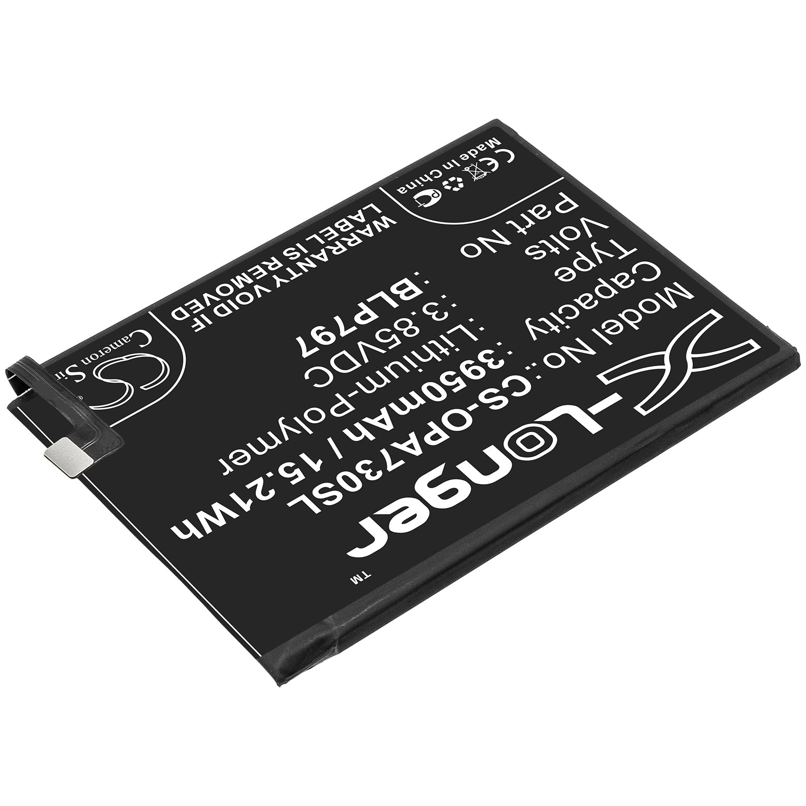 Li - Polymer Battery fits Oppo, Blp797 3.85V, 3950mAh - Batterybuyer.ca