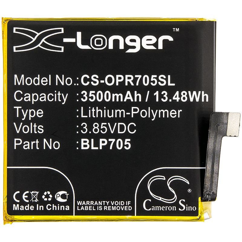 Li-Polymer Battery fits Oppo, Cph1919, Pccm00 3.85V, 3500mAh Mobile & SmartPhone Cameron Sino Technology Limited
