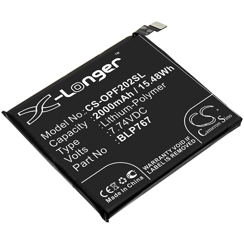 Li - Polymer Battery fits Oppo, Cph2025, Find X2 Pro 7.74V, 2000mAh - Batterybuyer.ca