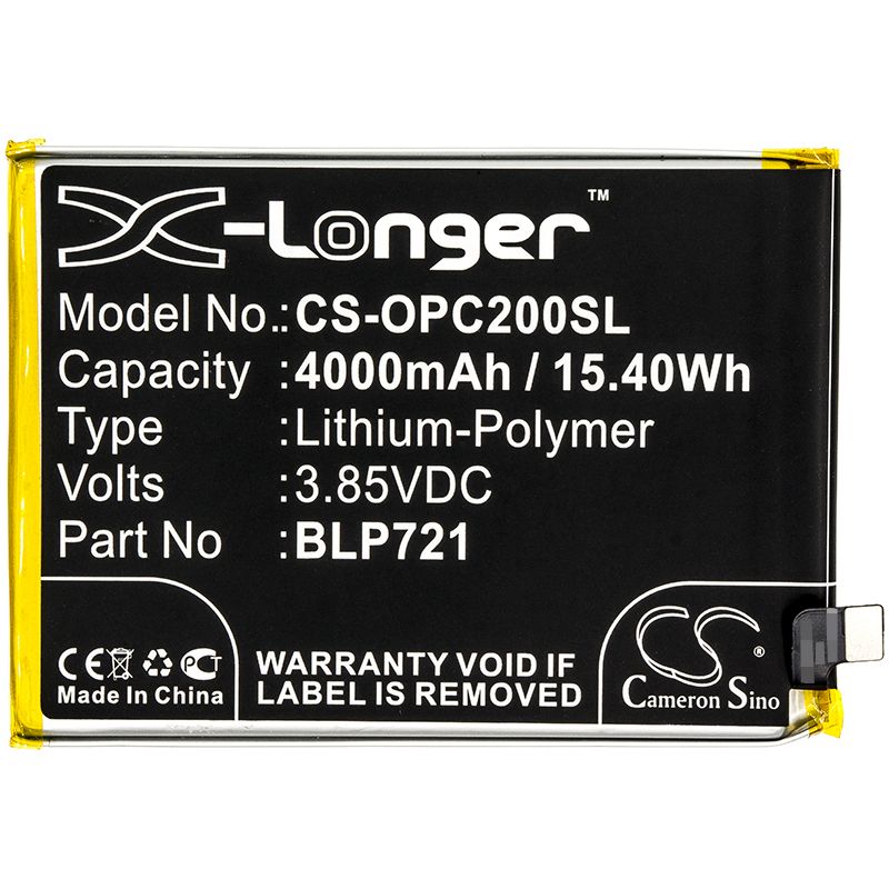 Li-Polymer Battery fits Oppo, R1941, Realme C2 3.85V, 4000mAh Mobile & SmartPhone Cameron Sino Technology Limited