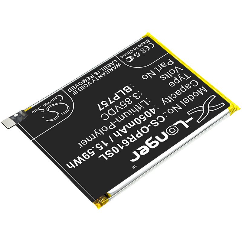 Li - Polymer Battery fits Oppo, R2002, Realme 6 3.85V, 4300mAh - Batterybuyer.ca