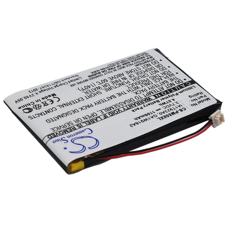 Li-polymer Battery Fits Palm, M550, Tungsten T1, Tungsten T2 3.7v, 1100mah PDA & Pocket PC Cameron Sino Technology Limited