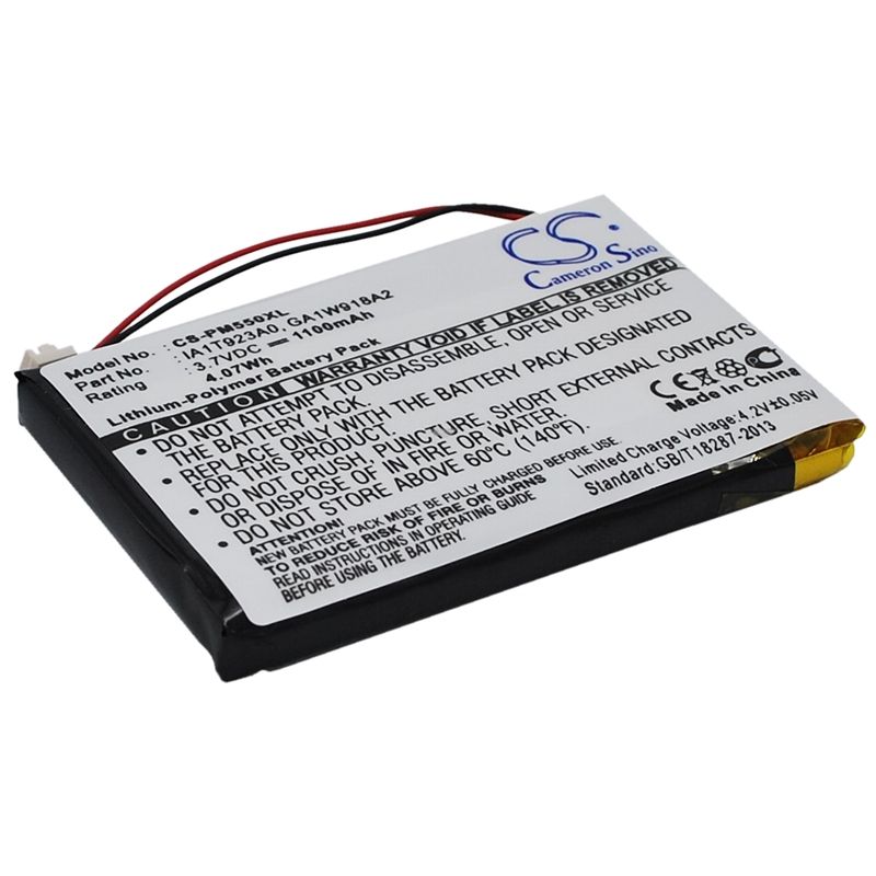 Li-polymer Battery Fits Palm, M550, Tungsten T1, Tungsten T2 3.7v, 1100mah PDA & Pocket PC Cameron Sino Technology Limited