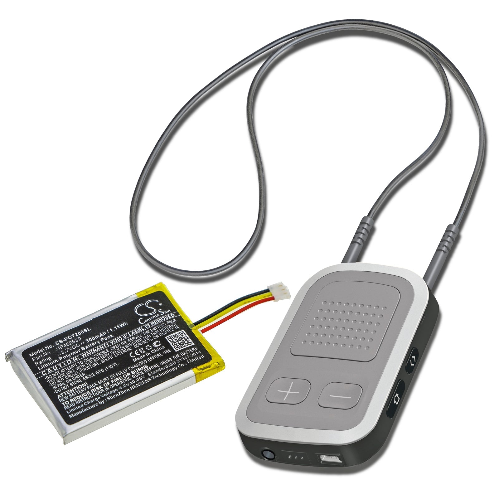 Li-Polymer Battery fits Phonak, Compilot, Compilot Ii 3.7V, 300mAh Wireless Headset Cameron Sino Technology Limited