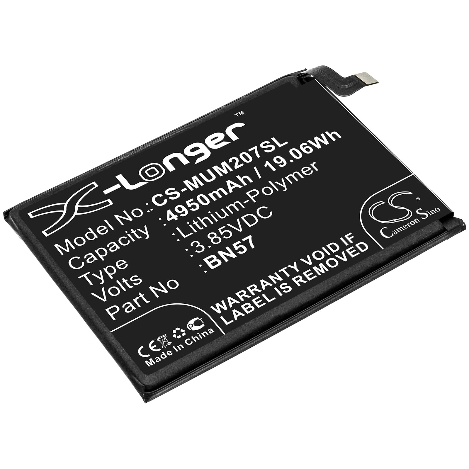 Li-Polymer Battery fits Poco, Bn57, Xiaomi, Bn57 3.85V, 5050mAh Mobile & SmartPhone Cameron Sino Technology Limited