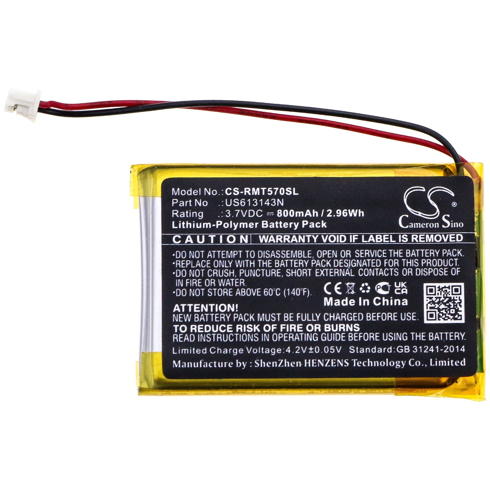 Li-Polymer Battery fits Rapoo, Mt750 Pro, Mt750l 3.7V, 800mAh Keyboard,Mouse Cameron Sino Technology Limited