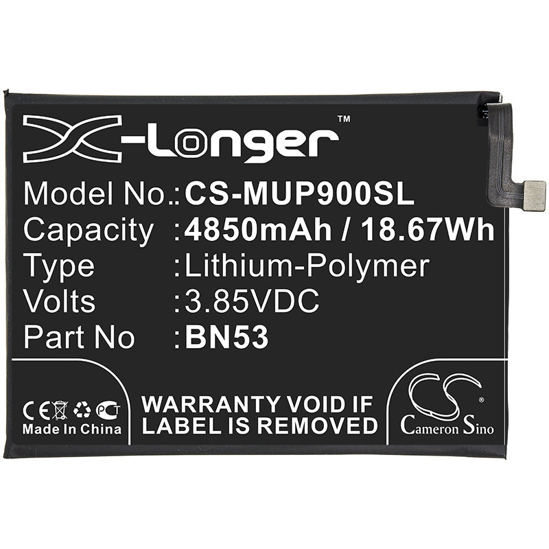 Li-Polymer Battery fits Redmi, Bn53 3.85V, 4850mAh Mobile & SmartPhone Cameron Sino Technology Limited