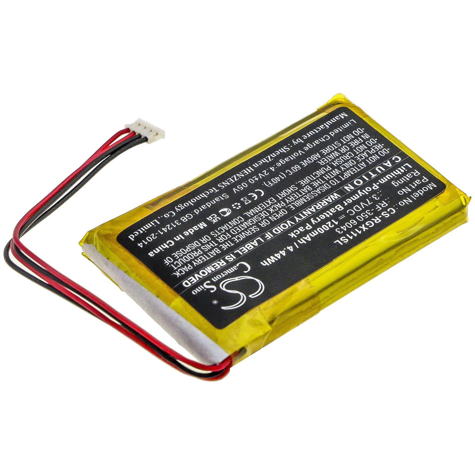 Li-Polymer Battery fits Renkforce, Gx-111 3.7V, 1200mAh GPS & Navigator Cameron Sino Technology Limited