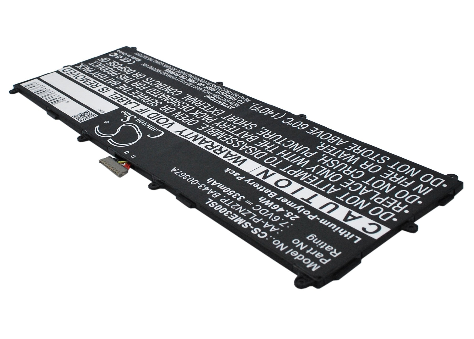 Li-Polymer Battery fits Samsung, Ativ Tab 3 10.1, Galaxy Ativ Tab3 7.6V, 3350mAh Computer Cameron Sino Technology Limited