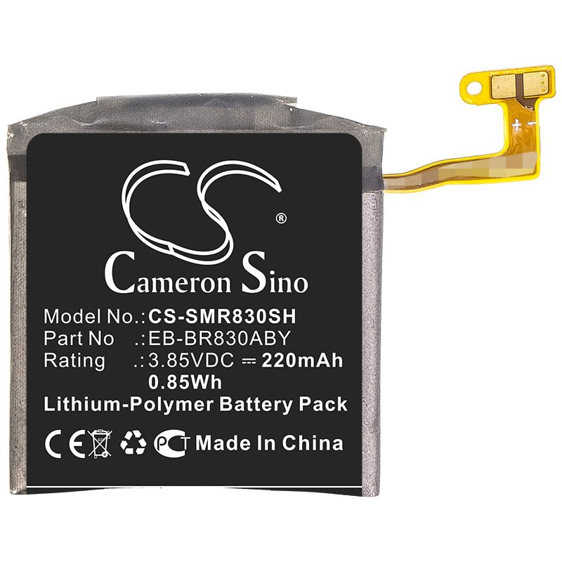 Li-Polymer Battery fits Samsung, Eb-br830aby, Gh43-04968a 3.85V, 220mAh Smartwatch Cameron Sino Technology Limited