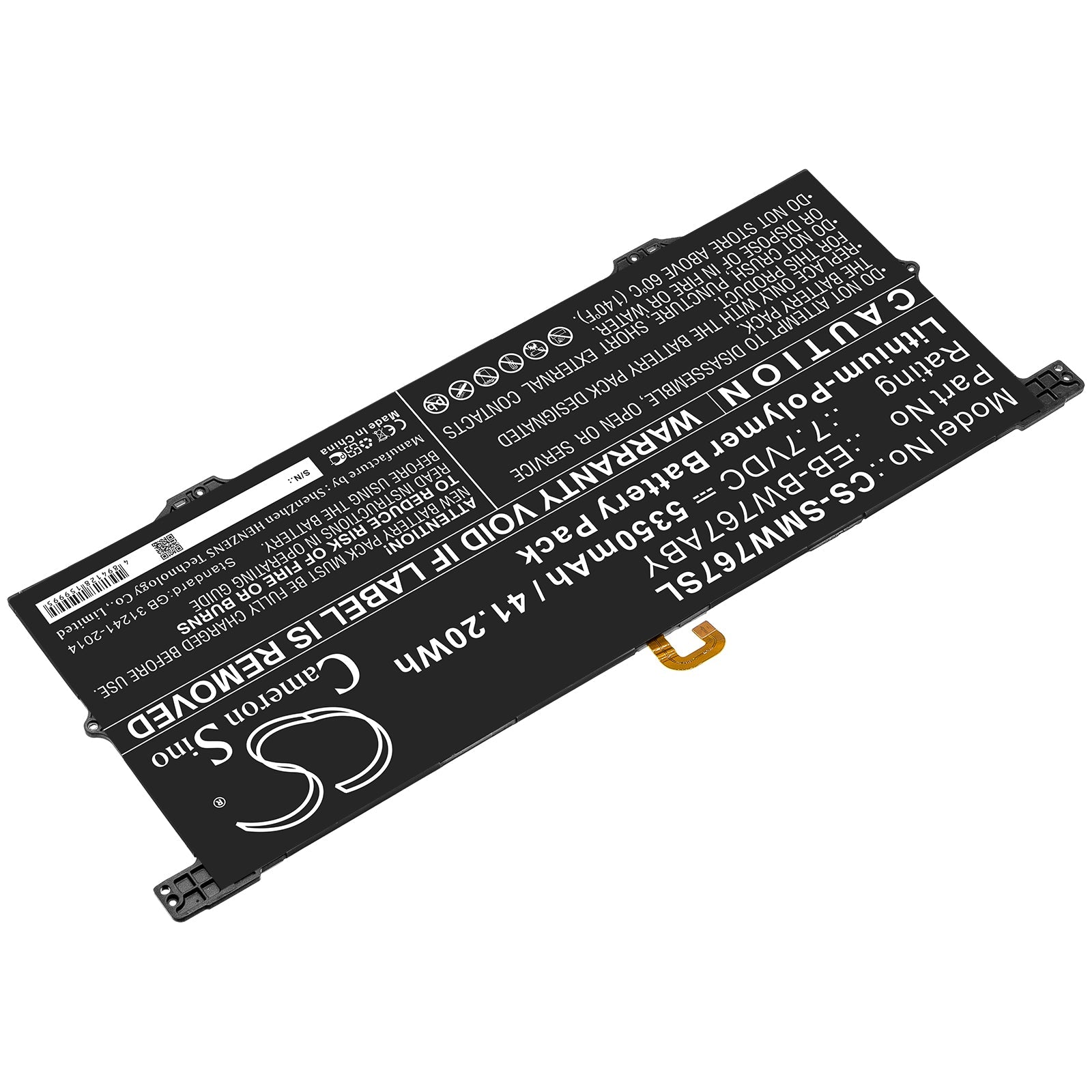 Li-Polymer Battery fits Samsung, Eb-bw767aby 7.7V, 5350mAh Computer Cameron Sino Technology Limited