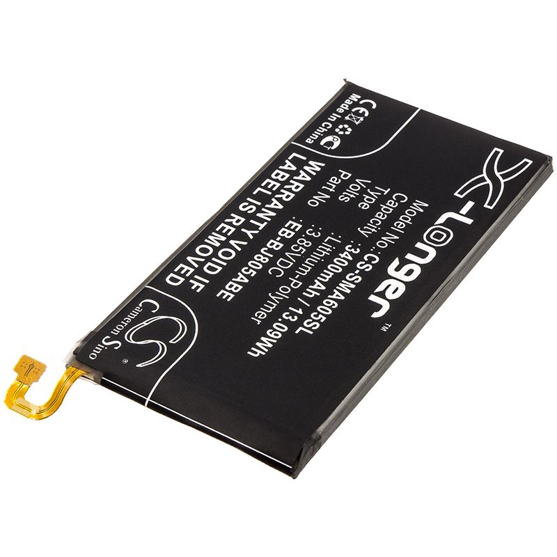 Li-Polymer Battery fits Samsung, Galaxy A6 Plus 2018 Duos, Galaxy A6+ 2018 Duos 3.85V, 3400mAh Mobile & SmartPhone Cameron Sino Technology Limited