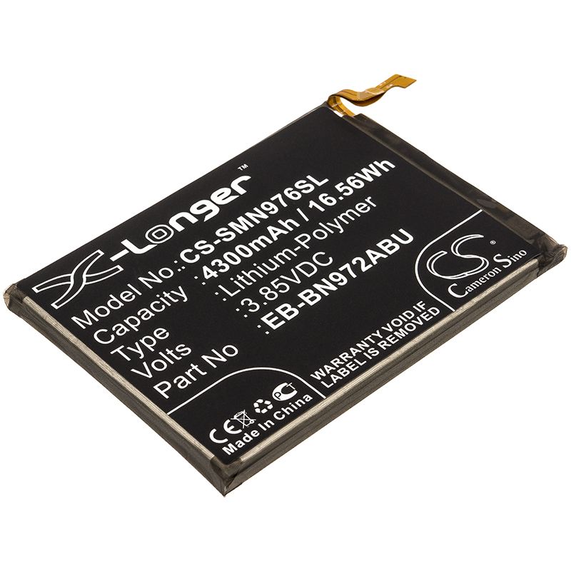 Li - Polymer Battery fits Samsung, Galaxy Note 10 Plus, Galaxy Note 10+ 3.85V, 4300mAh - Batterybuyer.ca