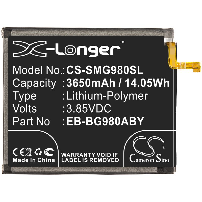Li-Polymer Battery fits Samsung, Galaxy S11e, Galaxy S20 3.85V, 3650mAh Mobile & SmartPhone Cameron Sino Technology Limited