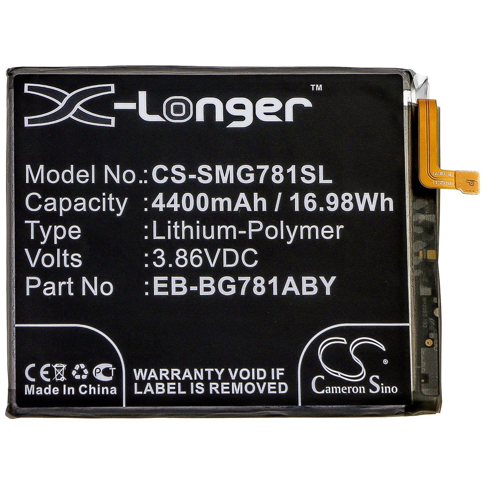 Li-Polymer Battery fits Samsung, Galaxy S20 Fan Edition, Galaxy S20 Fe 5g 3.86V, 4400mAh Mobile & SmartPhone Cameron Sino Technology Limited