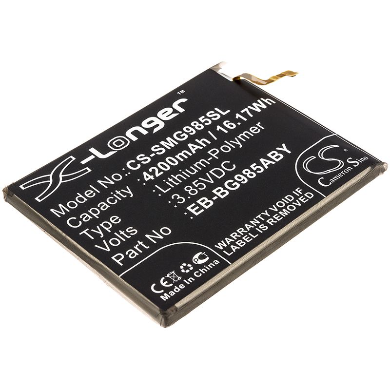 Li-Polymer Battery fits Samsung, Galaxy S20 Plus, Sc-52a 3.85V, 4200mAh Mobile & SmartPhone Cameron Sino Technology Limited