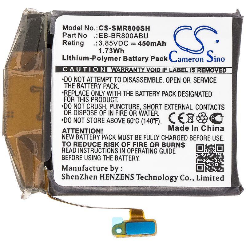 Li-Polymer Battery fits Samsung, Galaxy Watch 46mm, Sm-r800 3.85V, 450mAh Smartwatch Cameron Sino Technology Limited