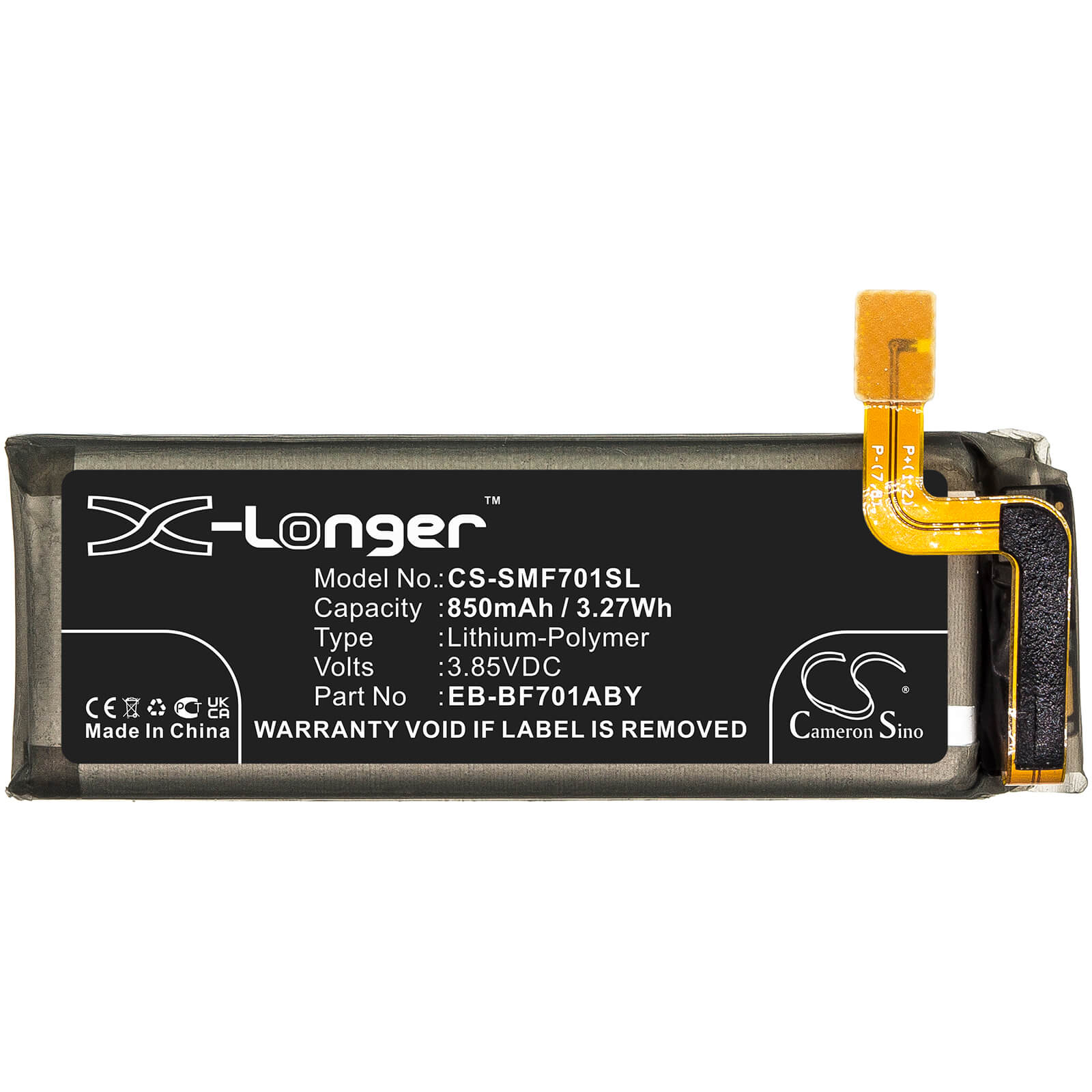 Li-Polymer Battery fits Samsung, Galaxy Z Flip, Sm-f7000 3.85V, 850mAh / 3.27Wh Mobile & SmartPhone Cameron Sino Technology Limited