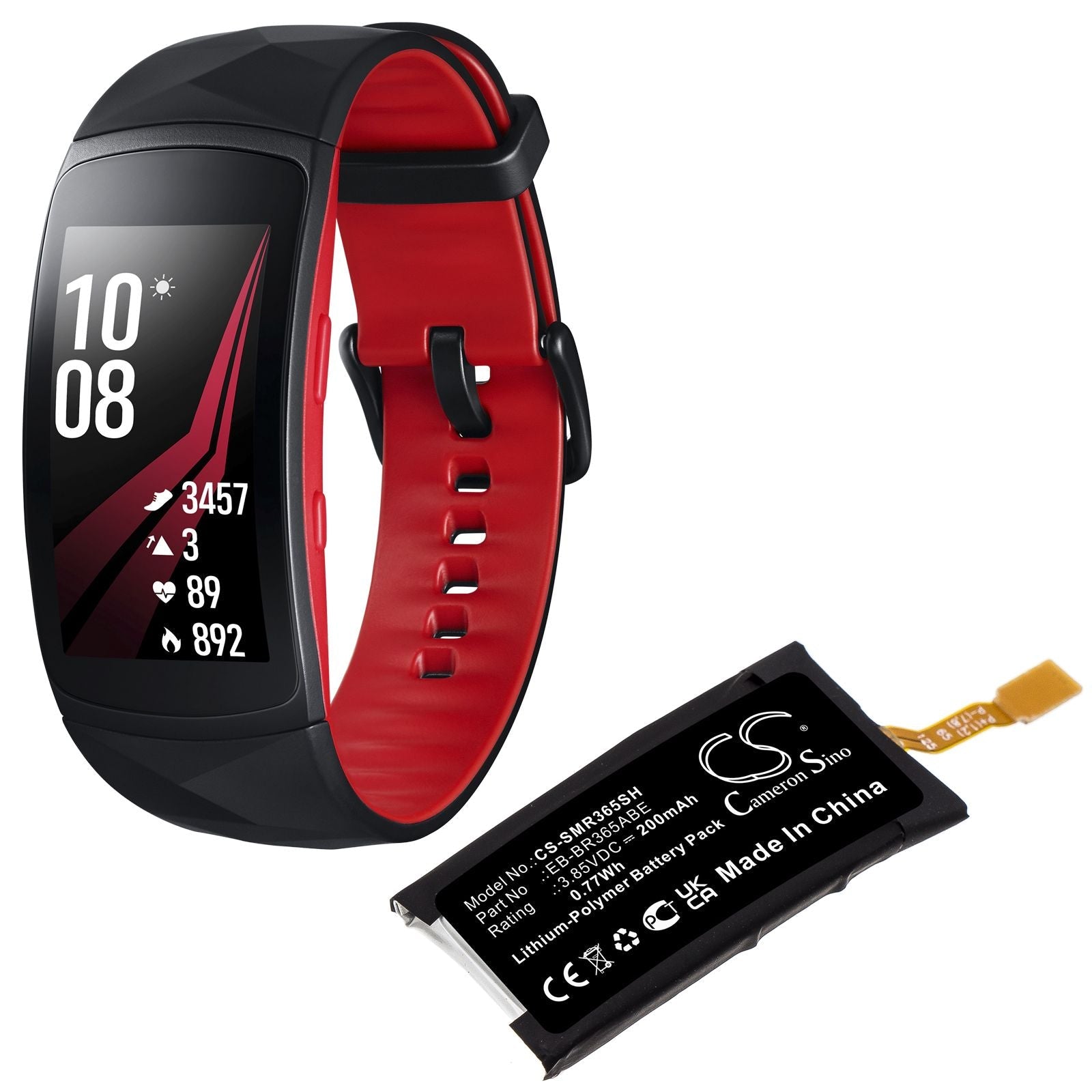 Li-Polymer Battery fits Samsung, Gear Fit 2 Pro, Sm-r365 3.85V, 200mAh Smartwatch Cameron Sino Technology Limited
