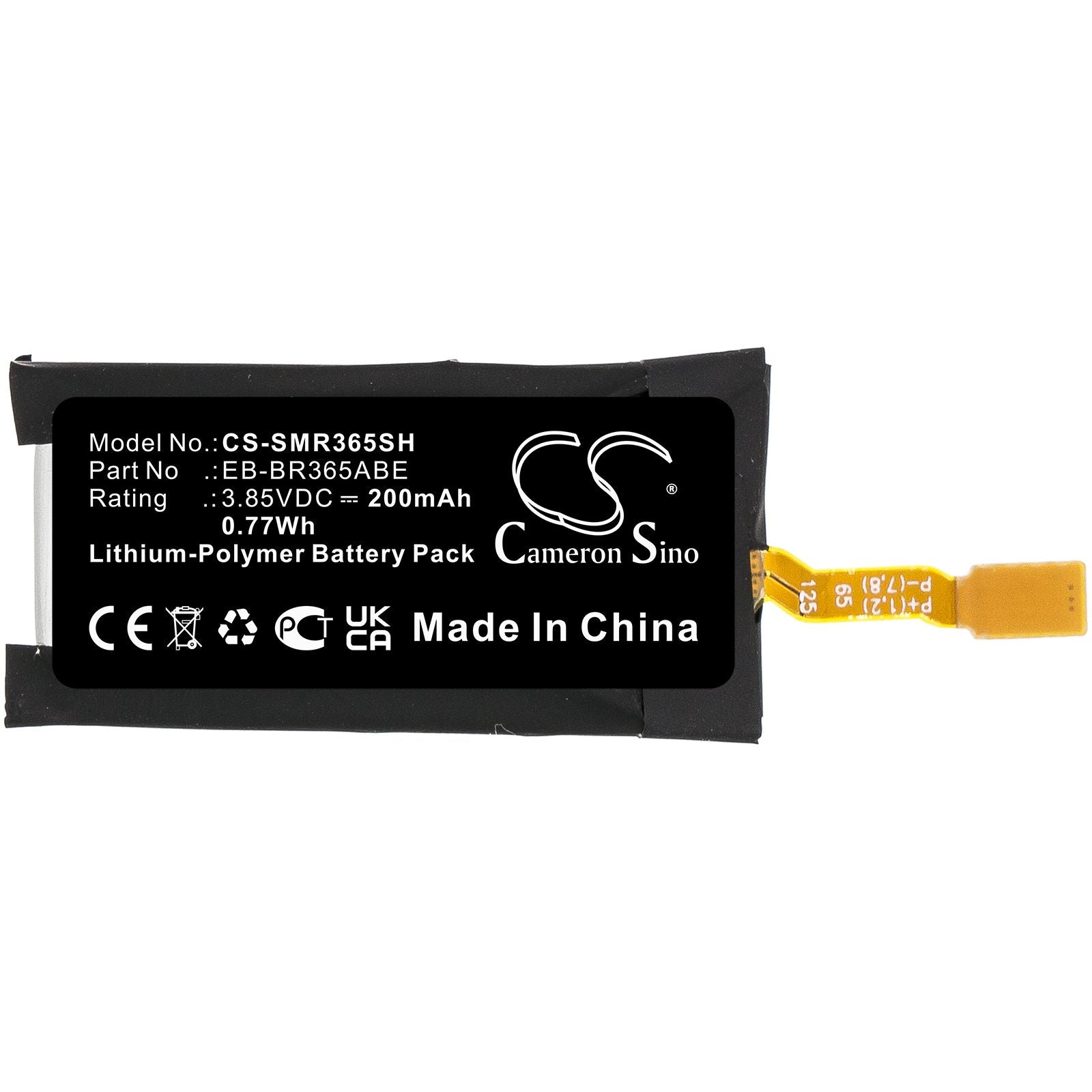 Li-Polymer Battery fits Samsung, Gear Fit 2 Pro, Sm-r365 3.85V, 200mAh Smartwatch Cameron Sino Technology Limited