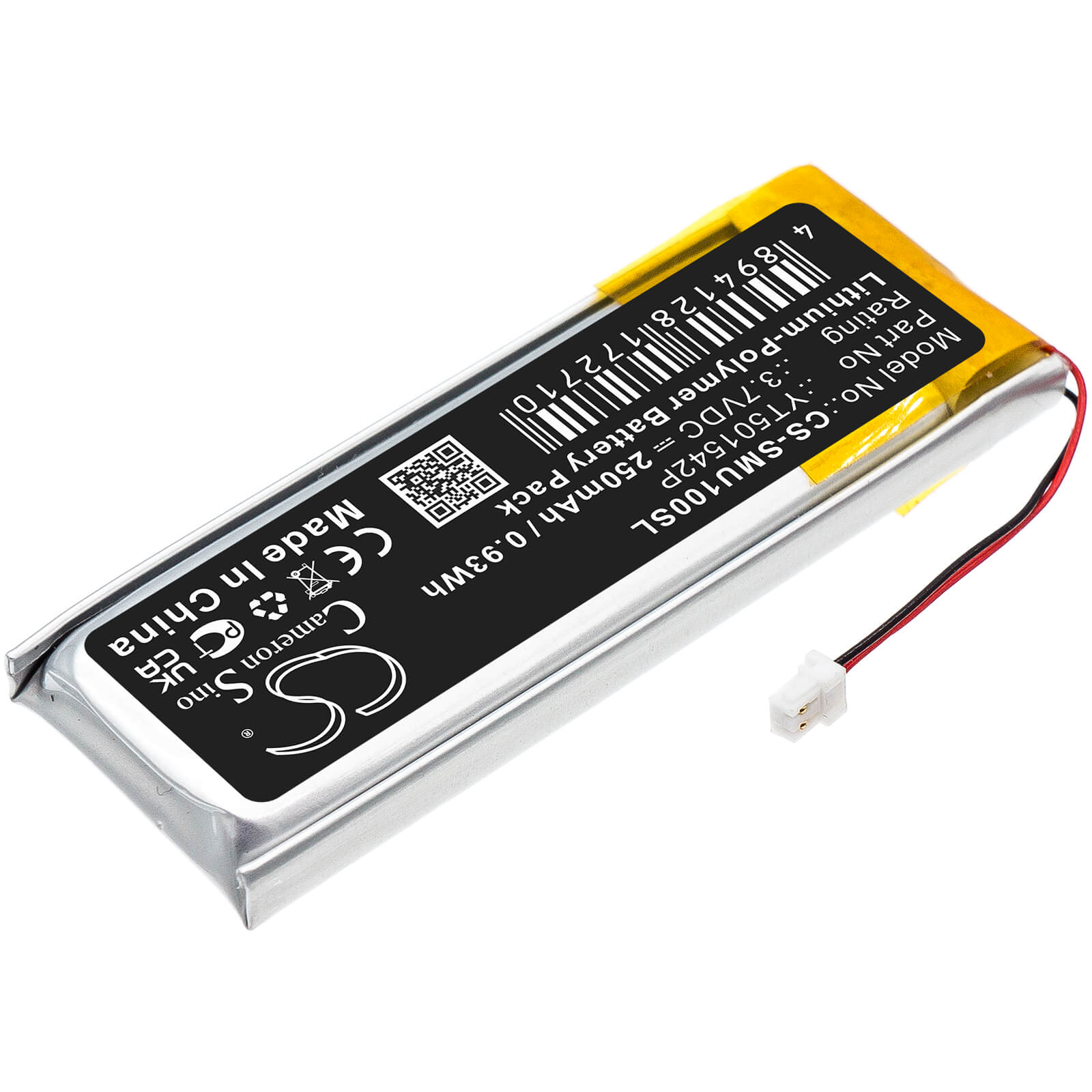 Li-Polymer Battery fits Sena, 10u 3.7V, 250mAh / 0.93Wh Wireless Headset Cameron Sino Technology Limited
