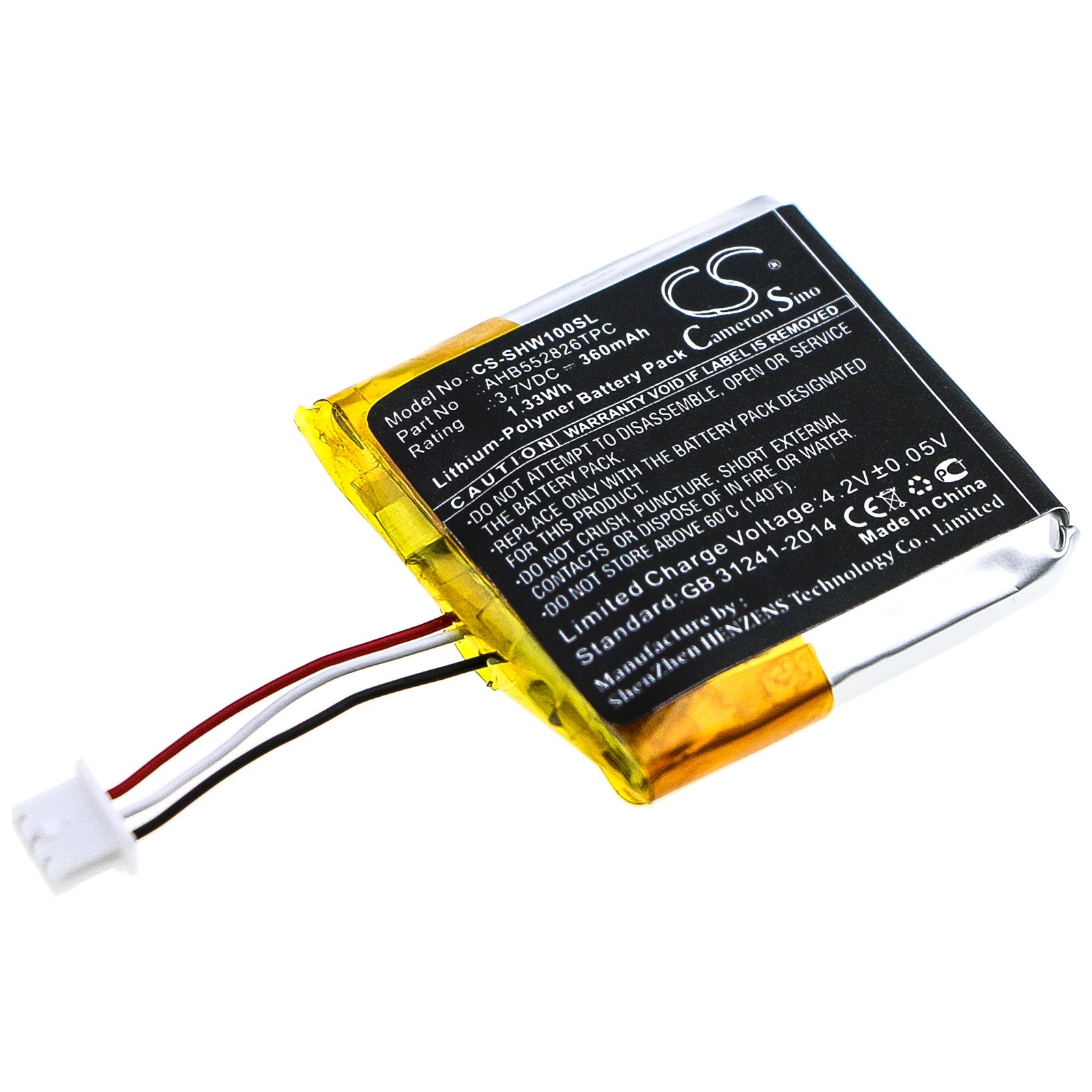 Li-Polymer Battery fits Sennheiser, Dw 10, Sdw 10 3.7V, 360mAh Wireless Headset Cameron Sino Technology Limited