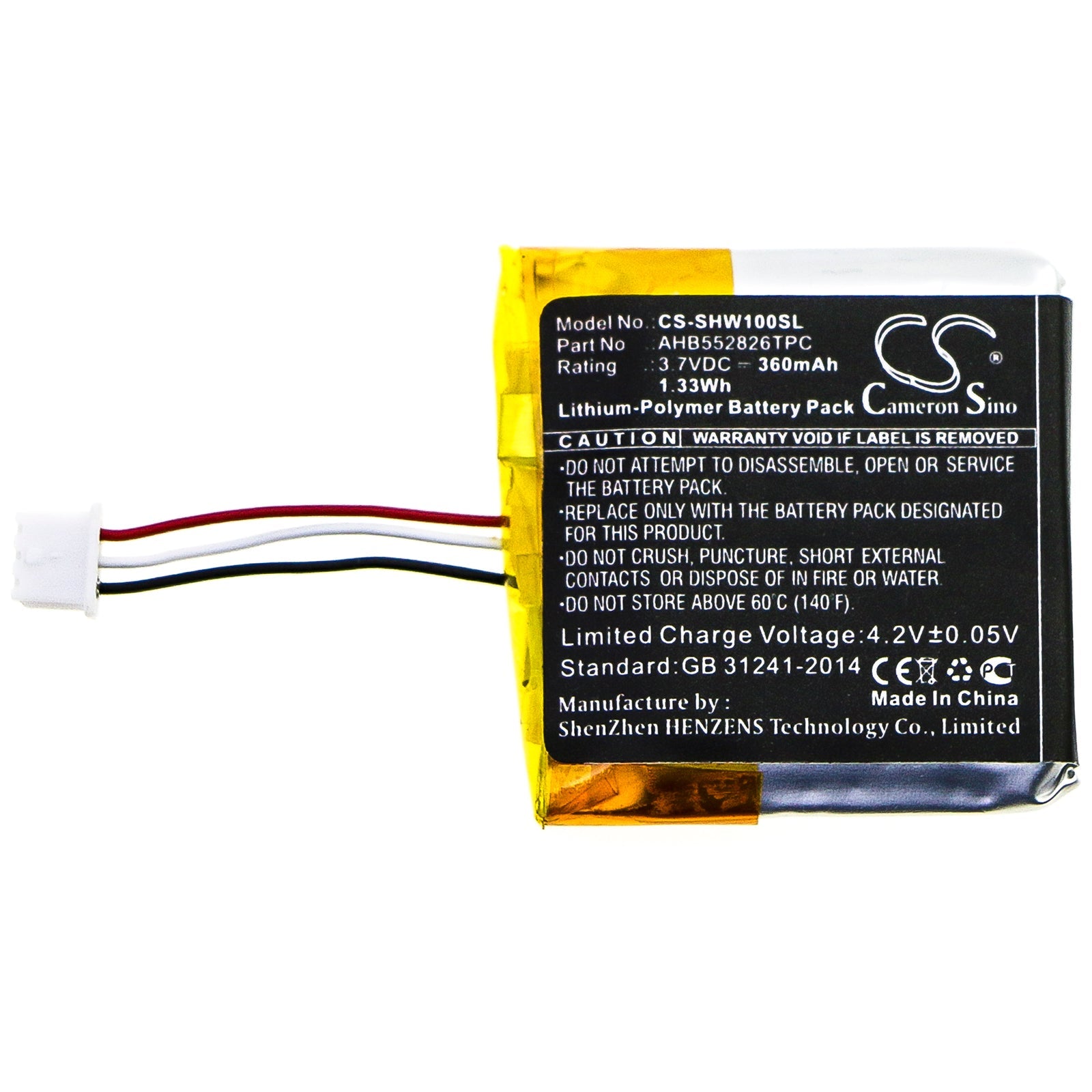 Li-Polymer Battery fits Sennheiser, Dw 10, Sdw 10 3.7V, 360mAh Wireless Headset Cameron Sino Technology Limited